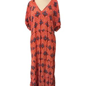 Red Floral Maxi Dress